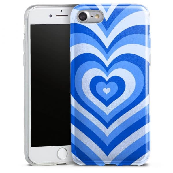 Coque Coeur Bleu Ocean pour smartphone Apple iPhone 7 en Silicone