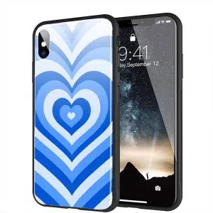 Coque Coeur Bleu Ocean pour smartphone Apple iPhone X en Plexi Glass