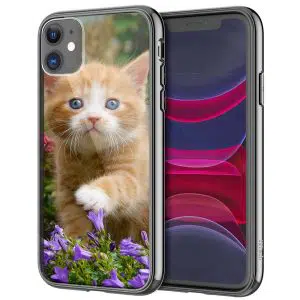 Coque en Plexi iPhone 13 Cute Ginger Kitten in a flowerly garden