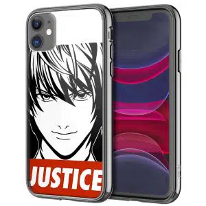 Coque Plexiglass iphone 13 Death Note Justice