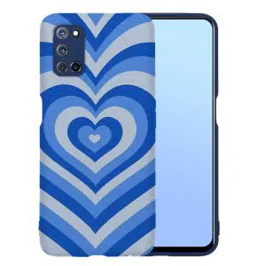 Coque Coeur Bleu Ocean pour smartphone OPPO A52 en Silicone
