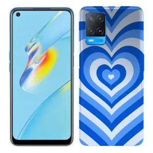 Coque Coeur Bleu Ocean pour smartphone OPPO A54 en Silicone