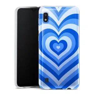 Coque Coeur Bleu Ocean pour smartphone Samsung Galaxy A10S en Silicone