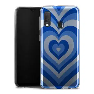Coque Coeur Bleu Ocean pour smartphone Samsung Galaxy A20E en Silicone