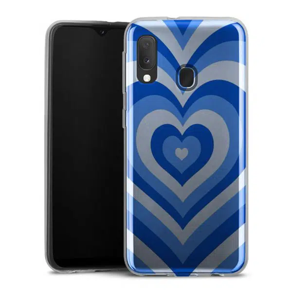 Coque Coeur Bleu Ocean pour smartphone Samsung Galaxy A20E en Silicone
