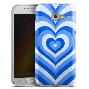 Coque Coeur Bleu Ocean pour smartphone Samsung Galaxy A3 2017 en Silicone