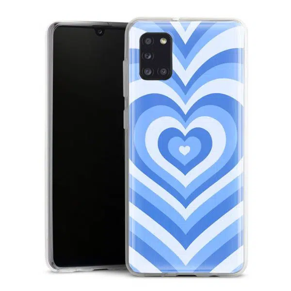 Coque Coeur Bleu Ocean pour smartphone Samsung Galaxy A31 en Silicone