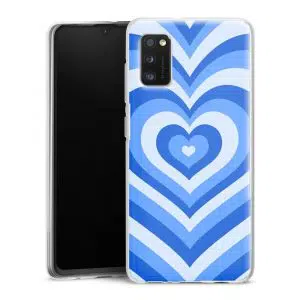 Coque Coeur Bleu Ocean pour smartphone Samsung Galaxy A41 en Silicone