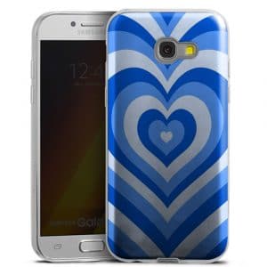 Coque Coeur Bleu Ocean pour smartphone Samsung Galaxy A5 2017 en Silicone