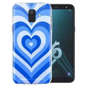 Coque Coeur Bleu Ocean pour smartphone Samsung Galaxy A6 2018 en Silicone