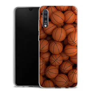 Coque téléphone personnalisée Samsung Galaxy A70 en silicone motif basketball stories