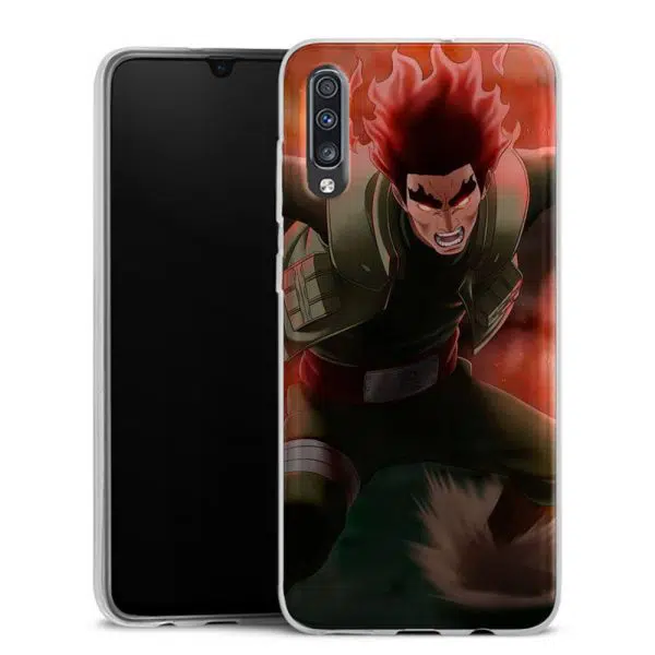 Coque Silicone Samsung Galaxy A70 personnalisée motif Manga Naruto Gai porte de la mort