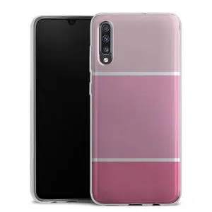 Coque téléphone personnalisée Samsung Galaxy A70 en silicone motif pastel rose