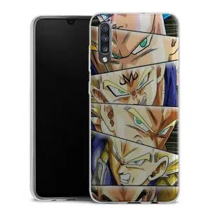 Coque Silicone Samsung Galaxy A70 personnalisée motif Manga Regard Vegeta