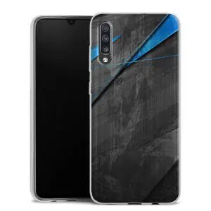 Coque téléphone personnalisée Samsung Galaxy A70 en silicone motif texture beton