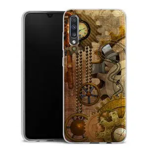 Coque téléphone personnalisée Samsung Galaxy A70 en silicone motif steampunk