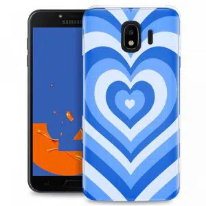 Coque Coeur Bleu Ocean pour smartphone Samsung Galaxy J4 2018 en Silicone