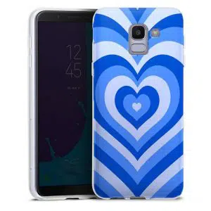 Coque Coeur Bleu Ocean pour smartphone Samsung Galaxy J6 2018 en Silicone