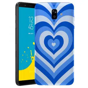 Coque Coeur Bleu Ocean pour smartphone Samsung Galaxy J8 2018 en Silicone