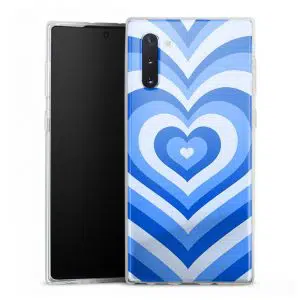 Coque Coeur Bleu Ocean pour smartphone Samsung Galaxy NOTE 10 en Silicone