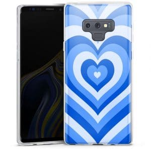 Coque Coeur Bleu Ocean pour smartphone Samsung Galaxy NOTE 9 en Silicone
