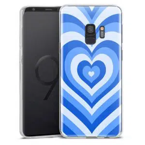Coque Coeur Bleu Ocean pour smartphone Samsung Galaxy S9 en Silicone