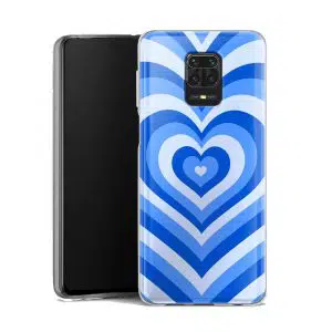 Coque Coeur Bleu Ocean pour smartphone Xiaomi REDMI NOTE 9 en Silicone