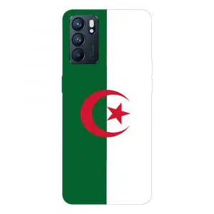 Coque drapeau Algerien pour Oppo Reno 6 5g en Silicone