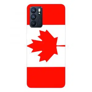 Coque drapeau Canadien pour Oppo Reno 6 5g en Silicone