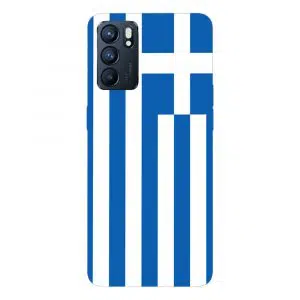 Coque drapeau Grec pour Oppo Reno 6 5g en Silicone