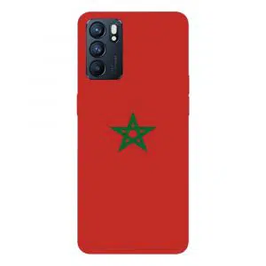Coque drapeau Marocain pour Oppo Reno 6 5g en Silicone