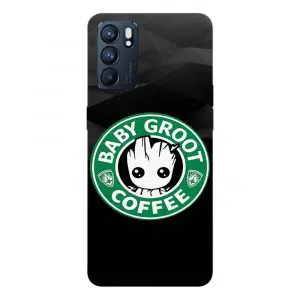 Coque pour Oppo Reno 6 5G pas cher motif Groot Coffee