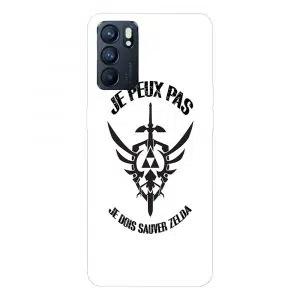 Coque pour Oppo Reno 6 5G pas cher motif I Can't I Have To save Zelda