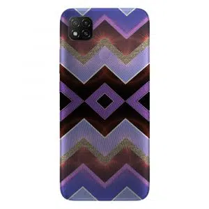 Redmi 9C : Coque en silicone Chevrons azteque violet