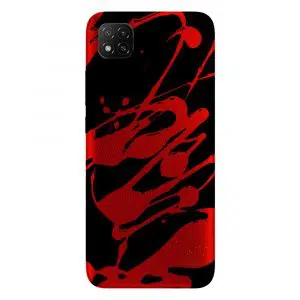 Redmi 9C : Coque en silicone Paint Splash Rouge