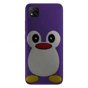 Coque portable Xiaomi Redmi 9c personnalisée pingouin violet