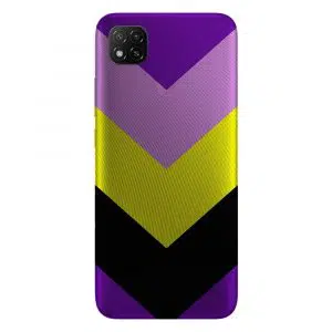 Redmi 9C : Coque en silicone purple chevrons