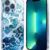 Coque Silicone iPhone 13 Collection texture Blue Marble
