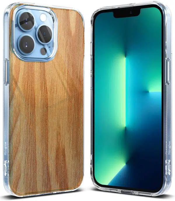 Coque Silicone iPhone 13 Collection texture Bois Chene