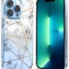 Coque Silicone iPhone 13 Collection texture Geometric Marble