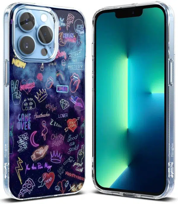 Coque Silicone iPhone 13 Collection texture Graffiti space