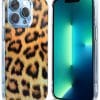 Coque Silicone iPhone 13 Collection texture Leopard
