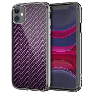 Coque Carbone Violet iPhone 13 Collection texture