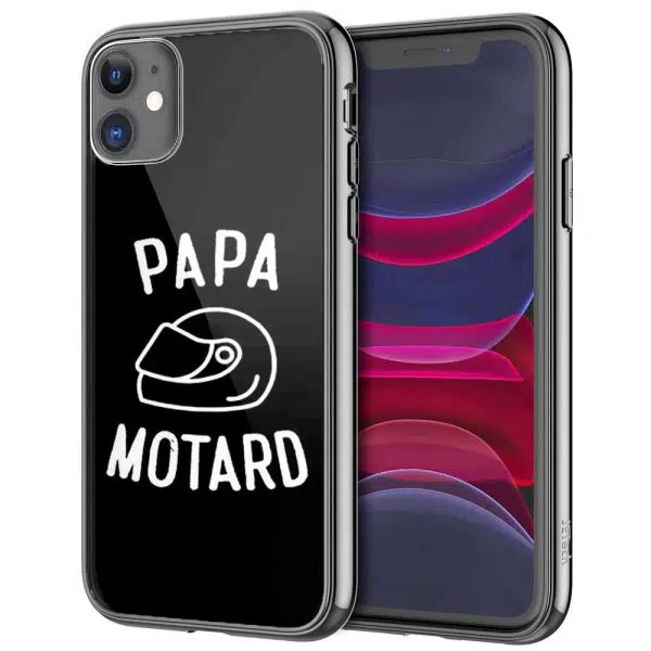 Coque papa Motard en Plexiglass iPhone 13 Collection Vehicule