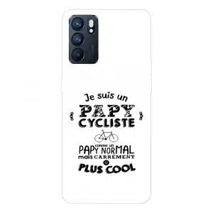 Coque Silicone Papy Cycliste pour Téléphone Oppo Reno6 5G