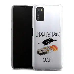 Coque Silicone Samsung Galaxy A03S motif Nourriture Sushi