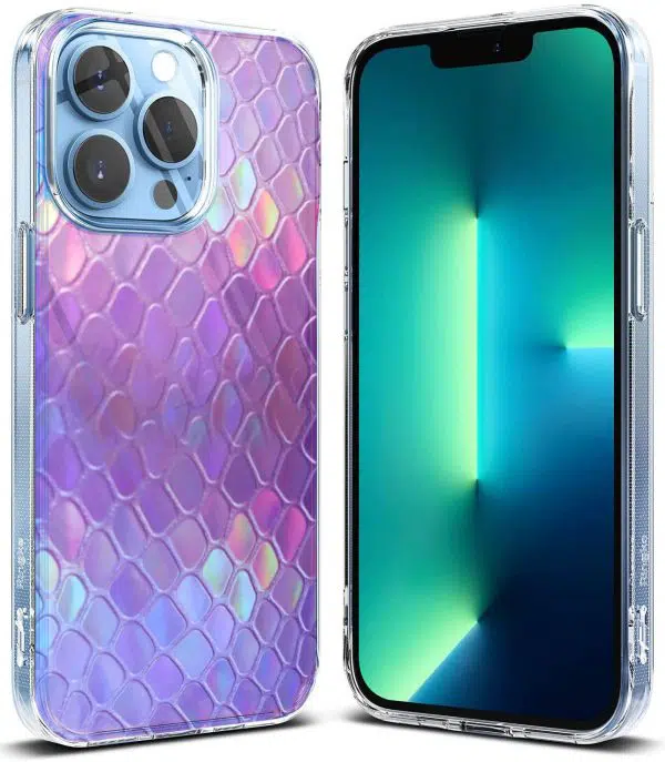 Coque Silicone Serpent holographique pour iPhone, Samsung, Huawi, Oppo, Xiaomi