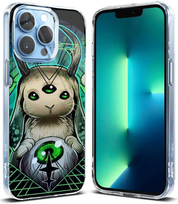 Coque Silicone Space Bunny pour iPhone, Samsung, Huawi, Oppo, Xiaomi