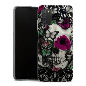 Coque portable Samsung Galaxy A03S personnalisée Skull