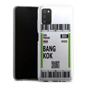 Coque Silicone Boarding pass BKK pour Samsung Galaxy A03S